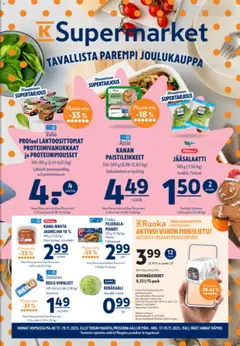 Kaupan K-Supermarket Tarjoukset esikatselu, voimassa 17/11/2025