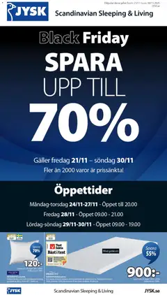 Förhandsgranska reklamblad Black Friday från butik JYSK gäller från 21/11/2025