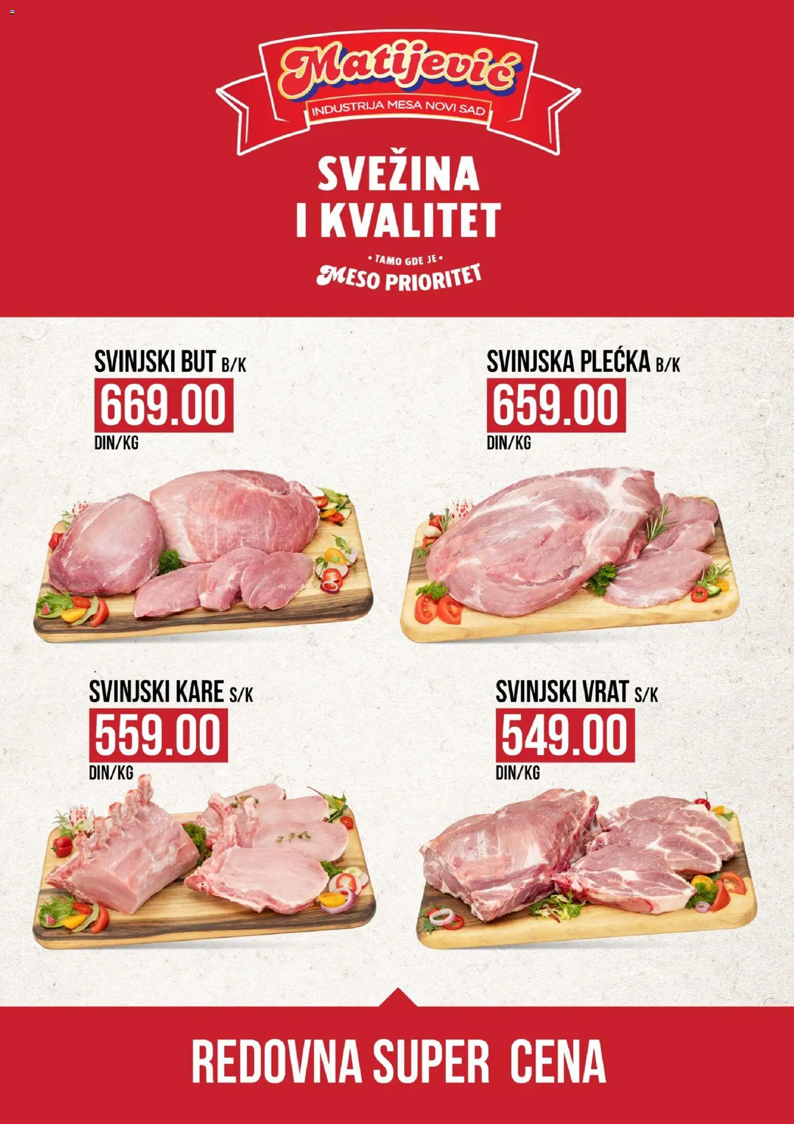 Pregled Matijevic kataloga - važi od 05.12.2025