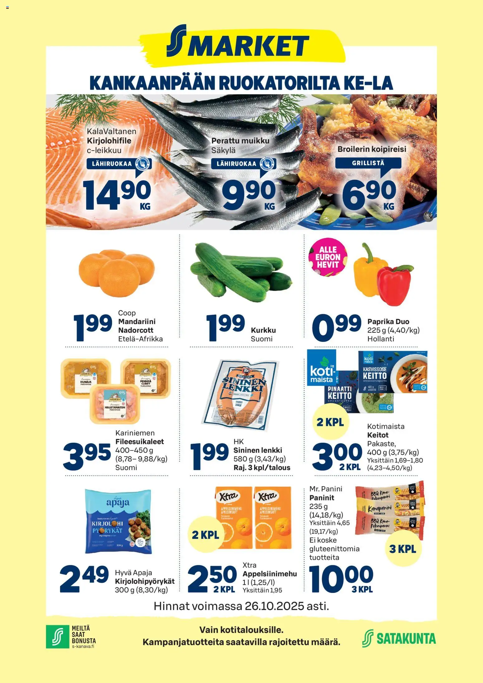 S-market-kaupan Kankaanpää voimassa 22/10/2025 - Sivulla 1