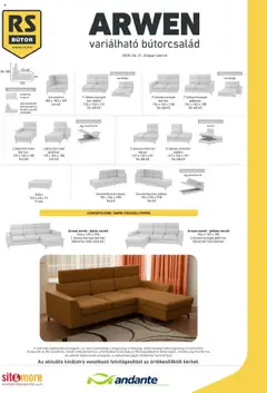 RS Bútor - Arwen elemjegyzék megtekintése, amely érvényes 2025.04.08.-től