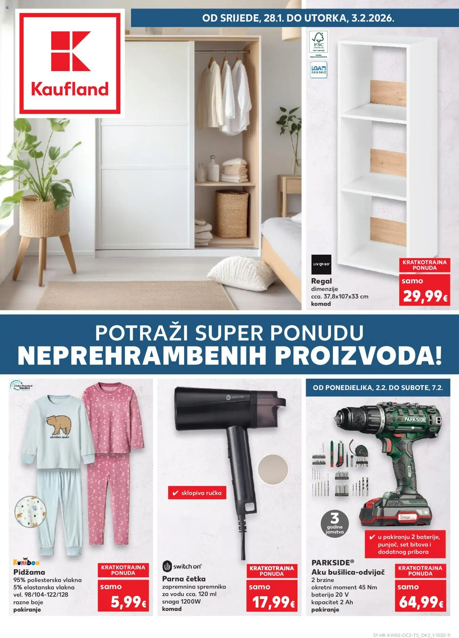 Pregled letka Split-Ravne njive trgovine Kaufland vrijedi od 28.01.2026