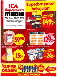Förhandsgranska reklamblad Stockholm från butik ICA Supermarket gäller från 24/11/2025