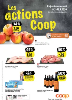 Vorschau des Merkblatts Les actions de la semaine vom Shop Coop gültig von 19.02.2026 bis 25.02.2026