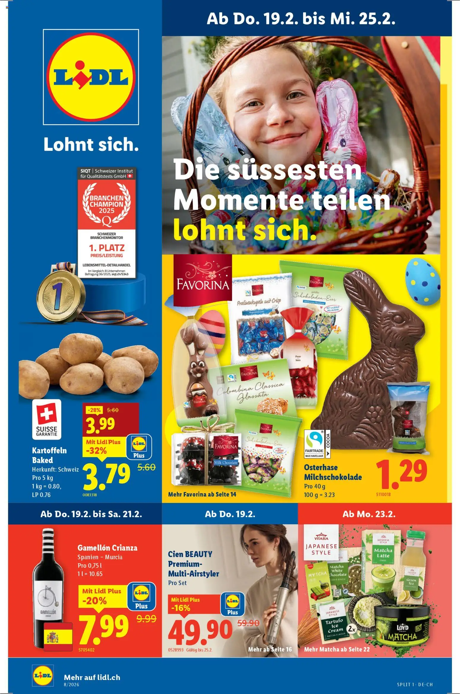 Vorschau des Merkblatts Aktionen vom Shop Lidl gültig von 19.02.2026 bis 25.02.2026