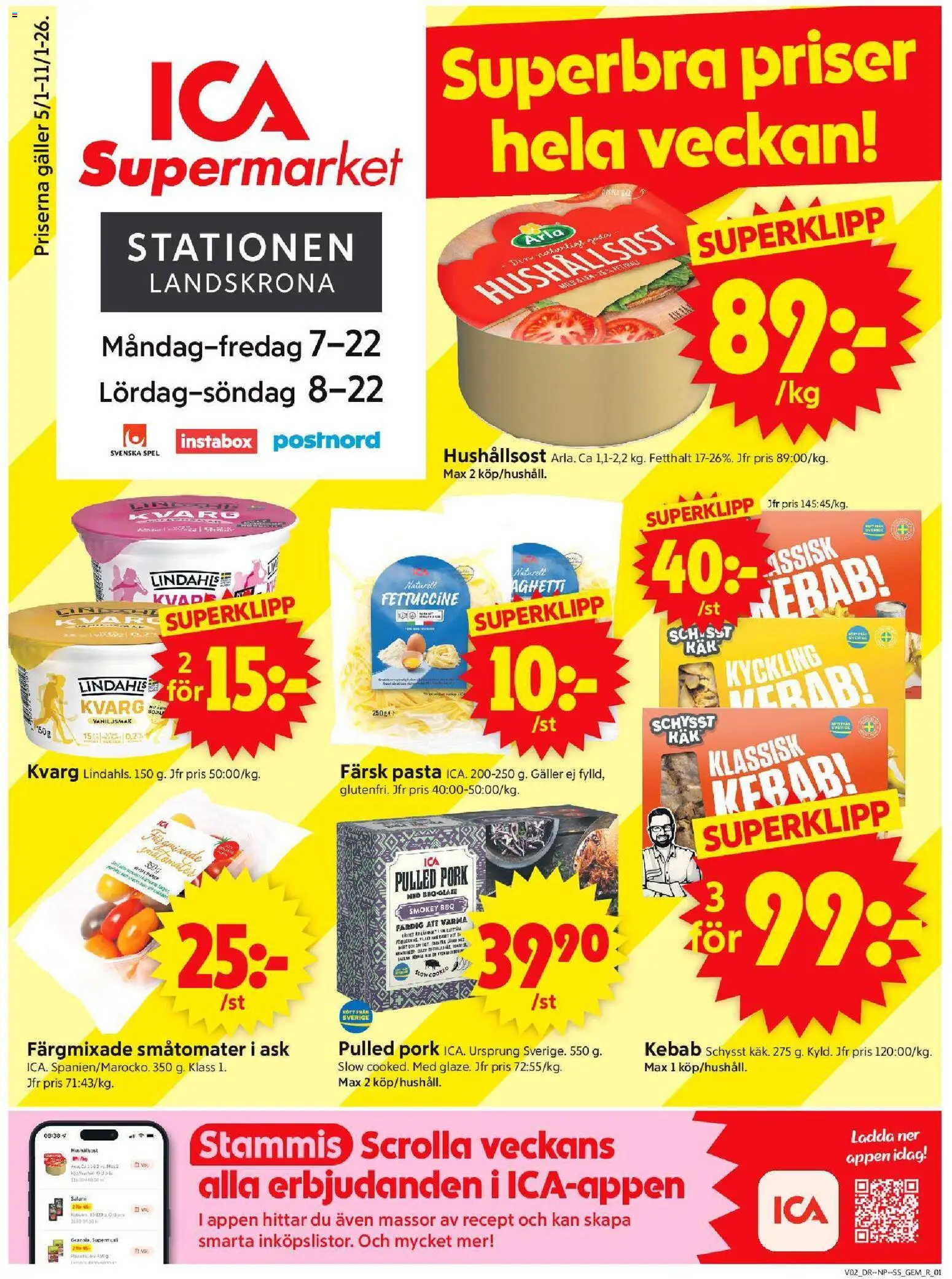 Förhandsgranska reklamblad Landskrona från butik ICA Supermarket gäller från 05/01/2026