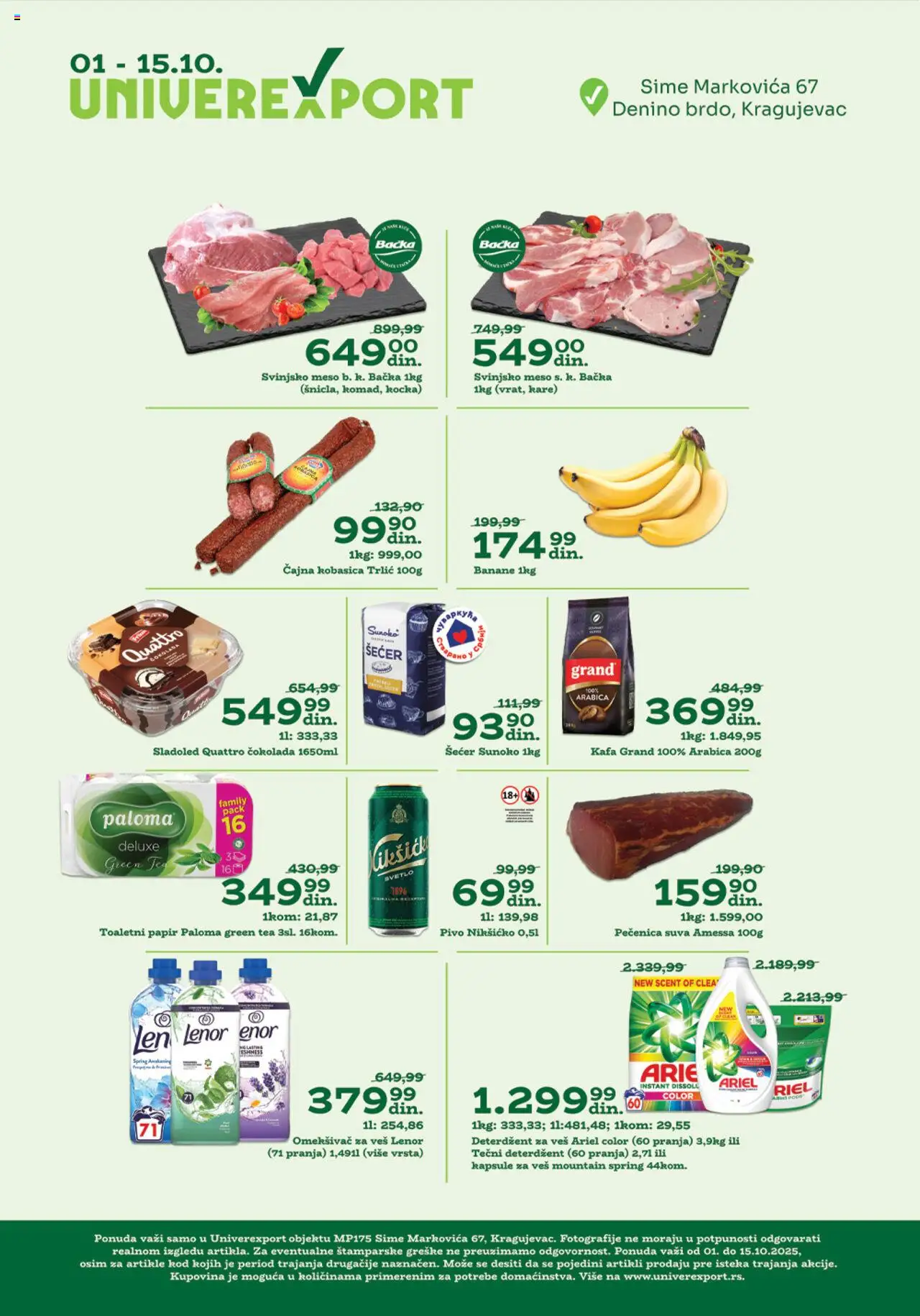 Univerexport katalog važi od 01.10.2025 - stranica 1