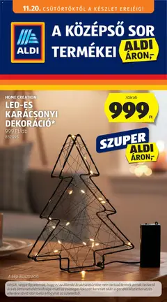 Aldi - Középső sor termékei megtekintése, amely érvényes 2025.11.20.-től