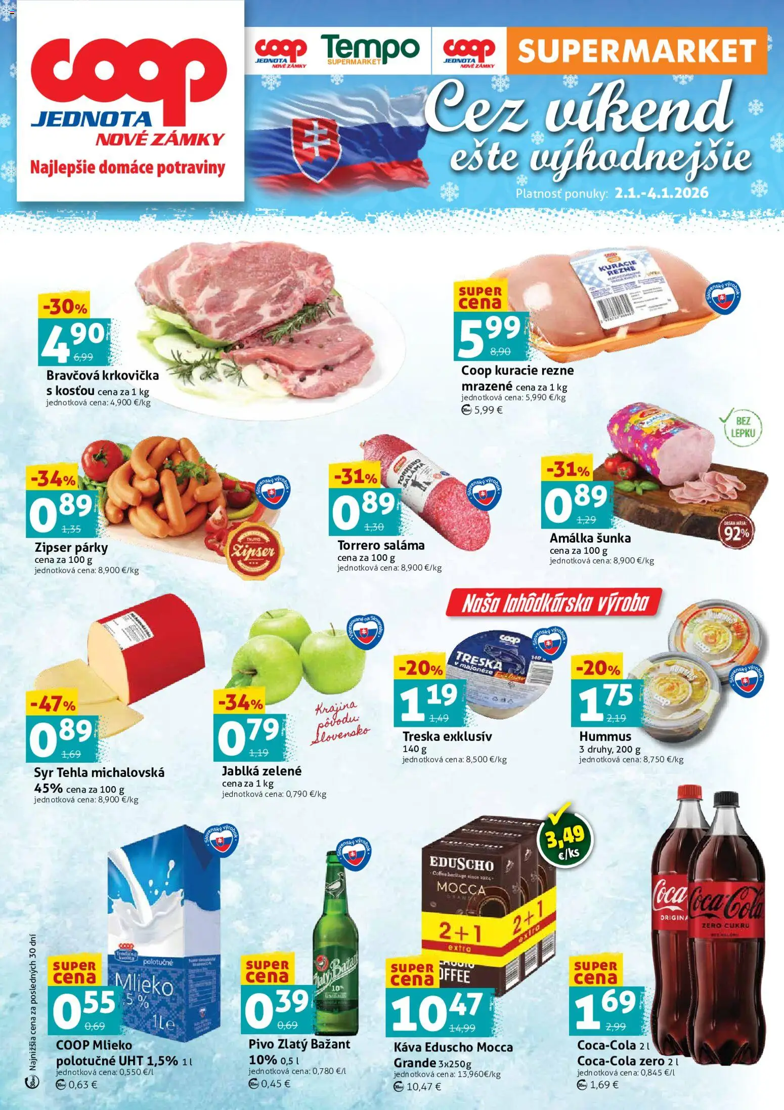 Náhľad COOP Jednota letáku platného od 02.01.2026