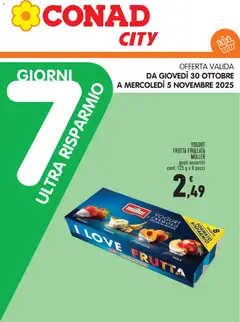 Anteprima dell'opuscolo Volantino City Piemonte - Ultra Risparmio dal negozio Conad valido da 30/10/2025