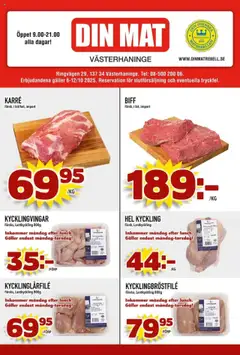 Förhandsgranska reklamblad Aktuella reklamblad Din Mat från butik Din Mat gäller från 06/10/2025