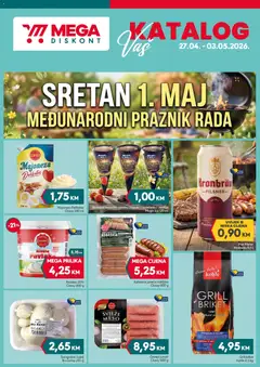 Pregled letka Mega Diskont katalog trgovine Mega Diskont vrijedi od 27.04.2026