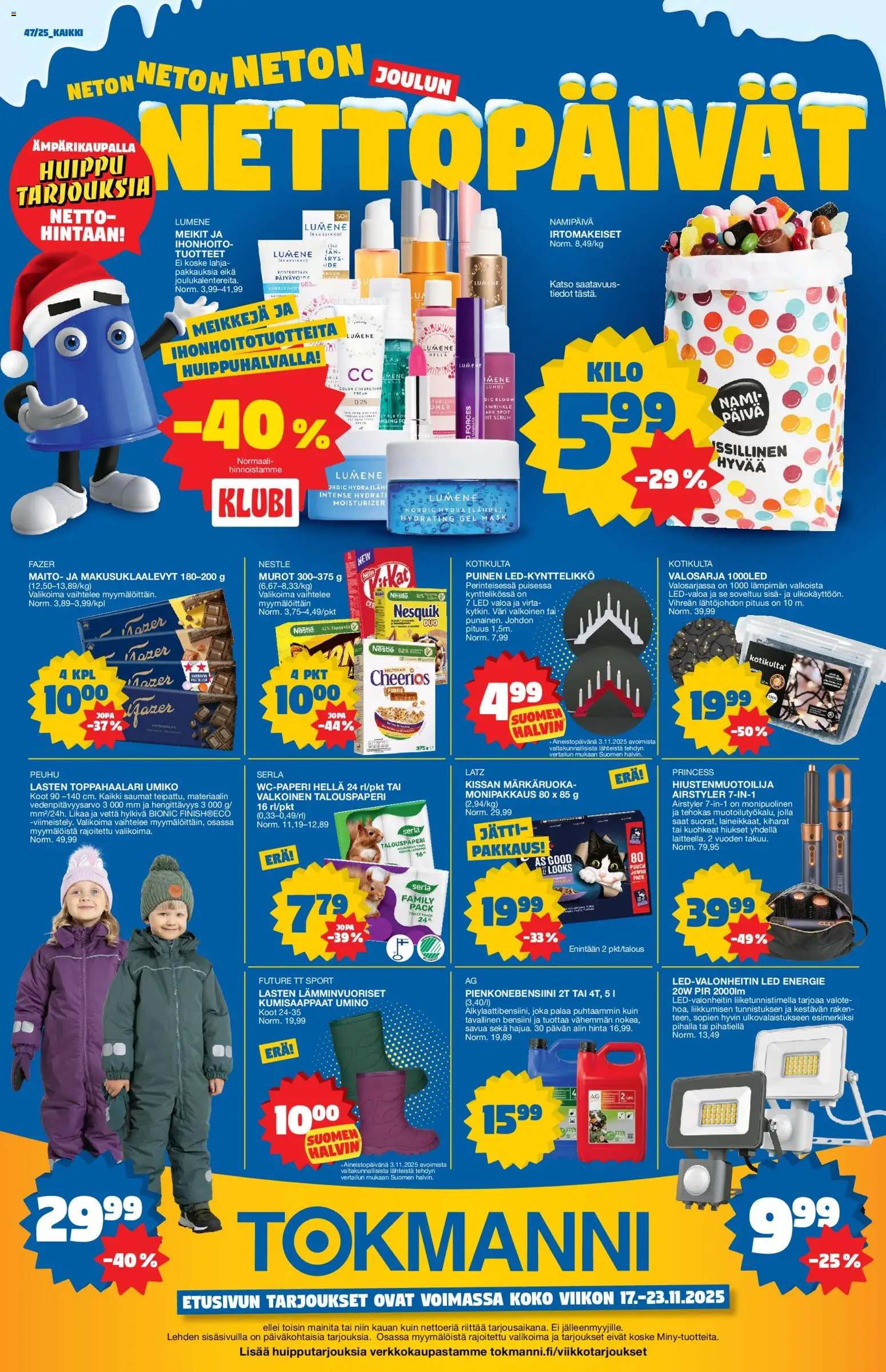 Kaupan Tokmanni Black Friday esikatselu, voimassa 17/11/2025