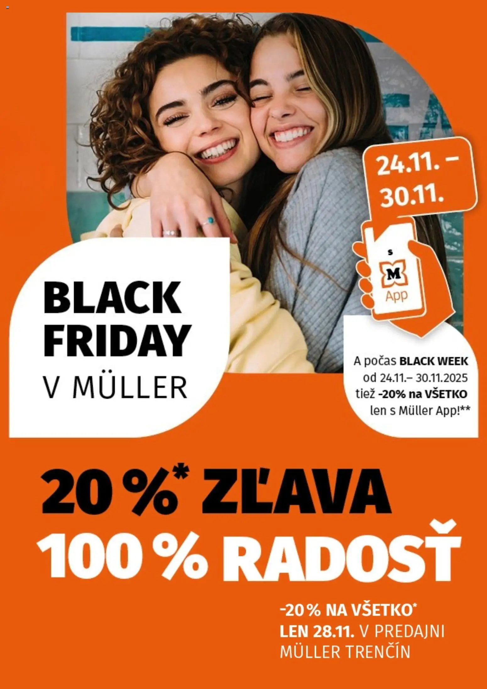 Náhľad Müller letáku platného od 24.11.2025