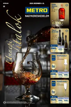 Metro - Ünnepi Italok katalógus megtekintése, amely érvényes 2025.12.01.-től