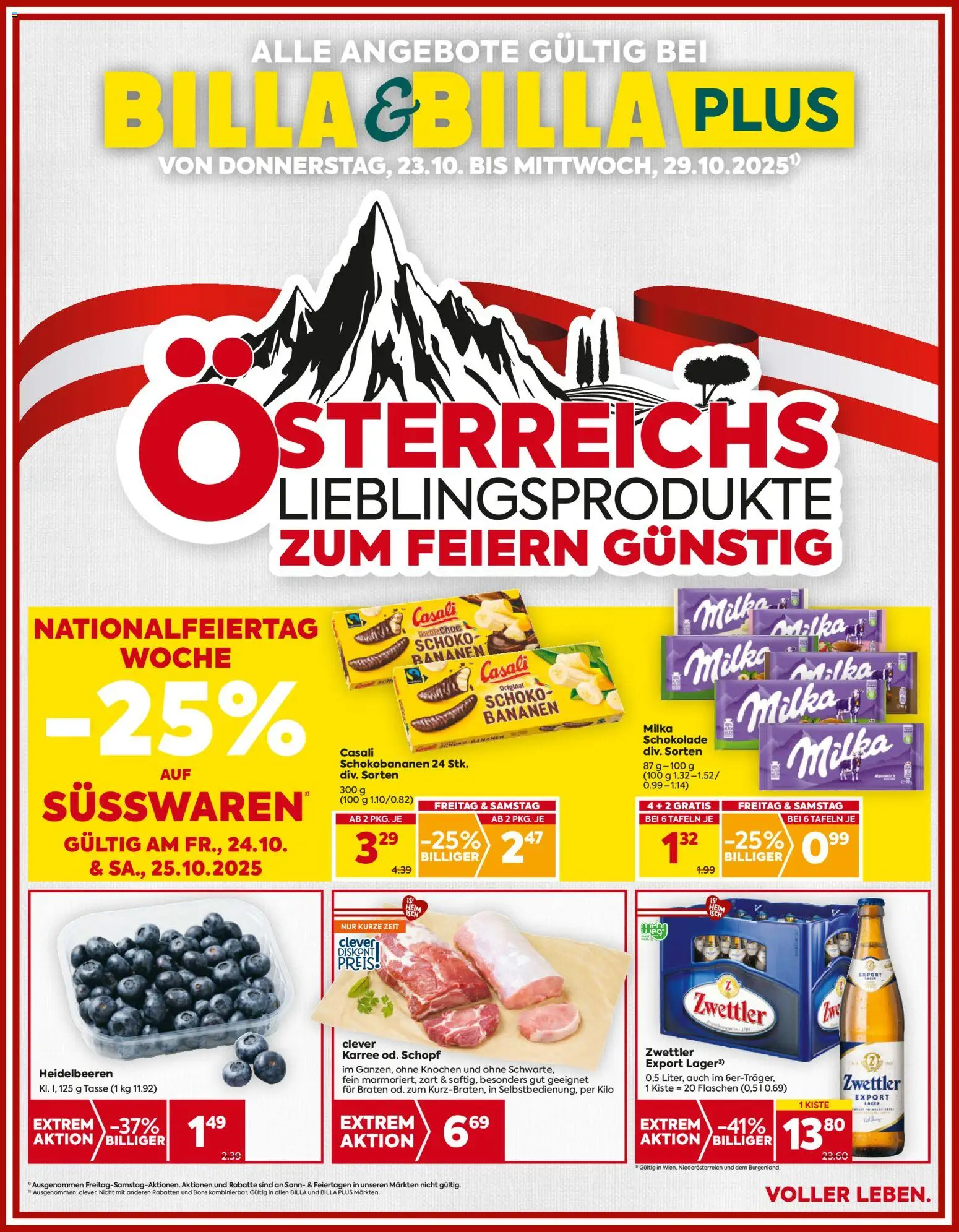  BILLA Flugblatt ab 23.10.2025 vorschau >> Niederösterreich - Seite 1
