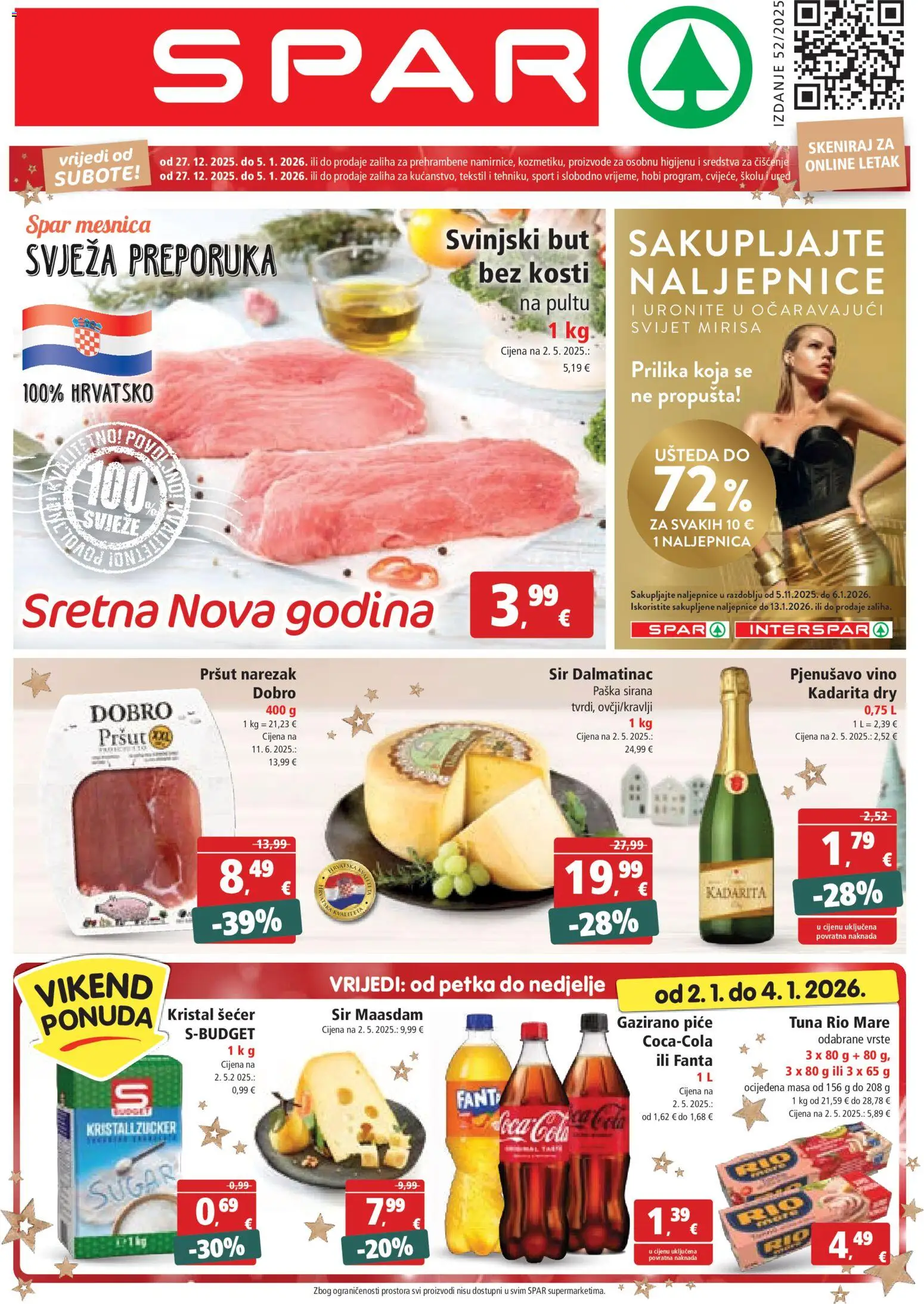 Pregled letka Katalog trgovine Spar vrijedi od 27.12.2025