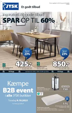 Eksempel på tilbudsavis Tilbudsavis fra butik JYSK gyldig fra 10/10/2025