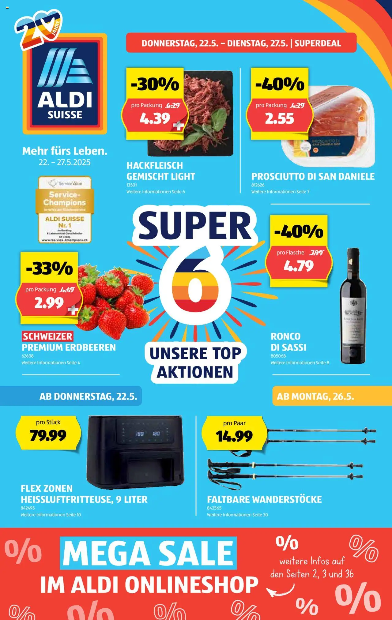Aldi Aktionen ab 22.05.2025 - Seitennummer 1 - Telefon, Uhr, Dyson