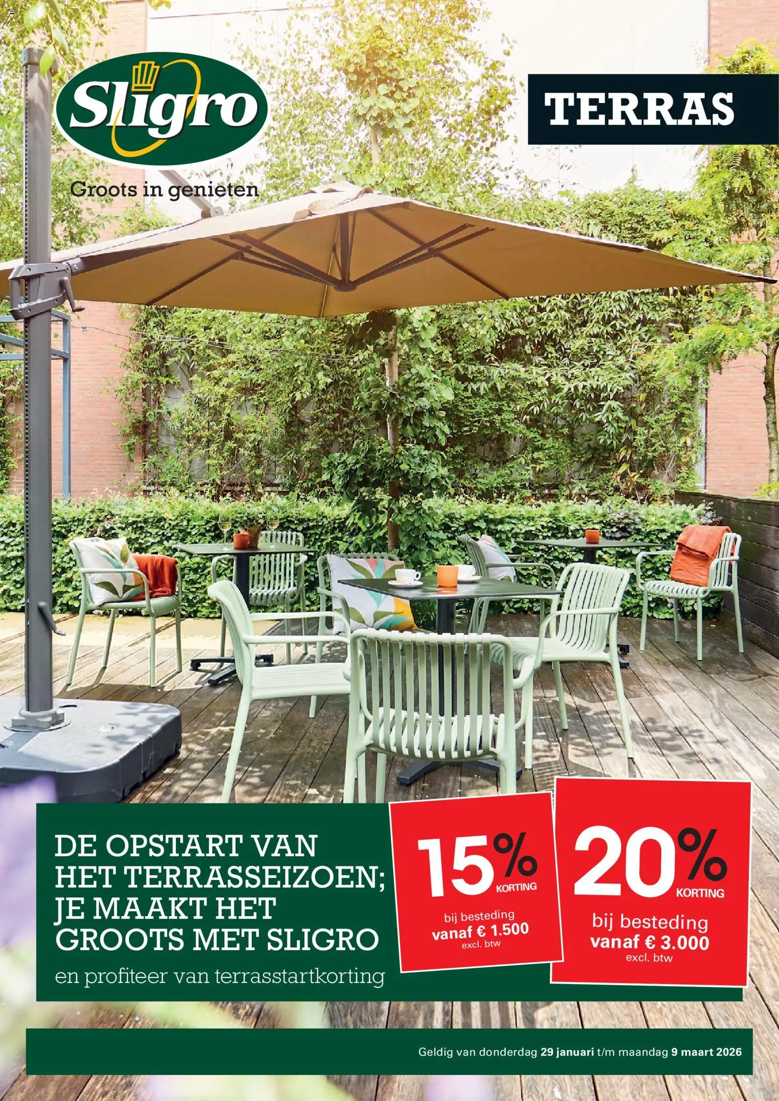 Voorbeeld van Terras special van winkel Sligro geldig vanaf 29-01-2026