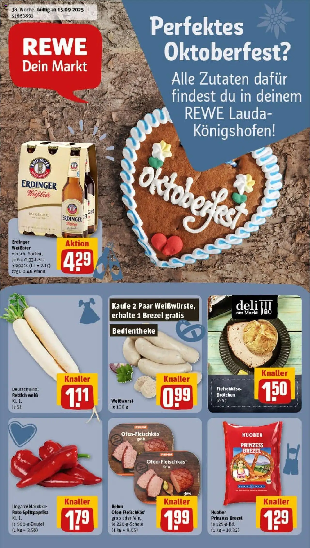 REWE Prospekt ab 14.09.2025 nächste Woche - Prospekt Lauda-Königshofen	