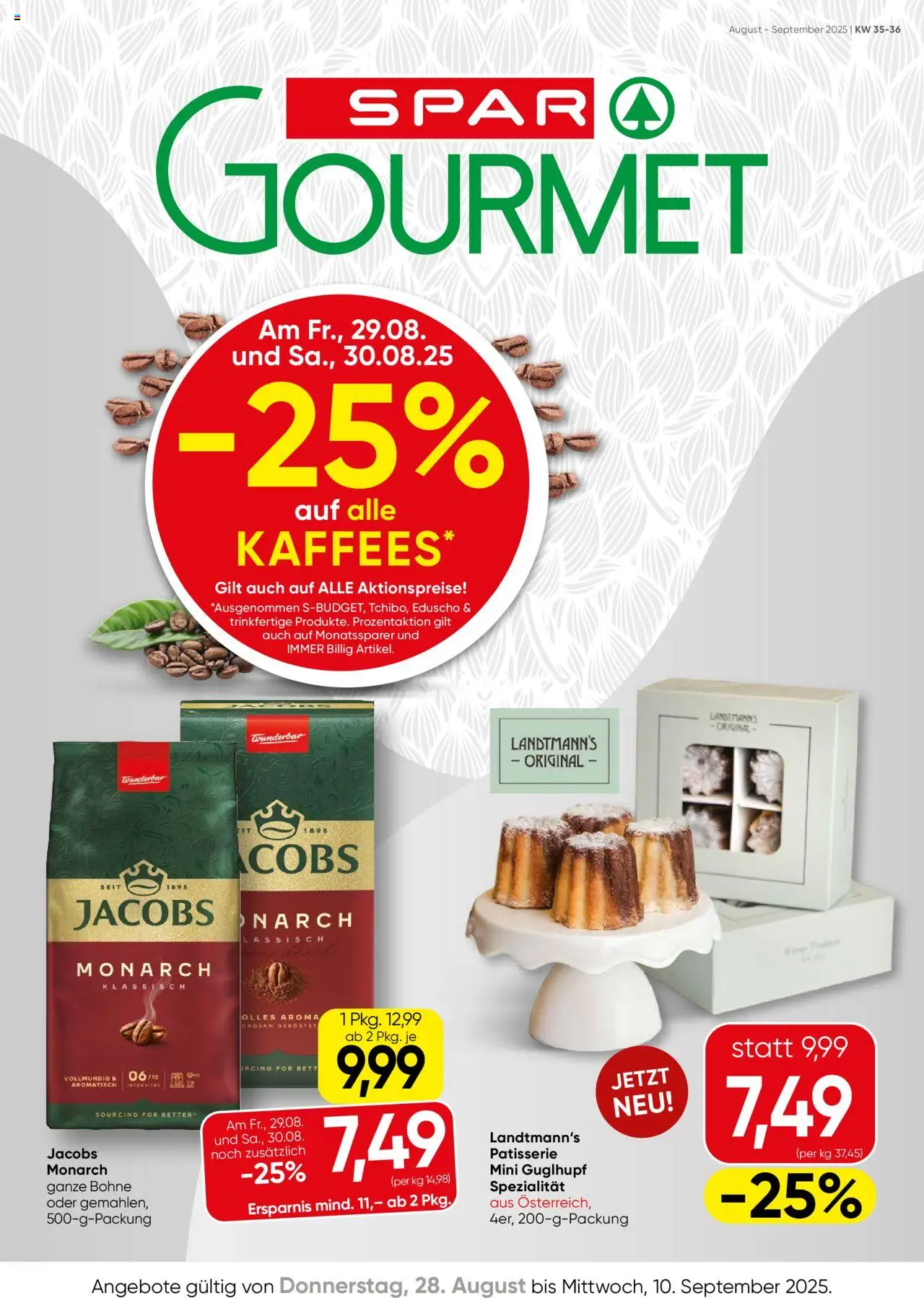  SPAR Gourmet Flugblatt ab (28.08.2025 - 10.09.2025) - Seite 1