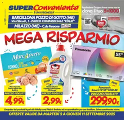 Anteprima dell'opuscolo Volantino Barcellona/Milazzo dal negozio SuperConveniente valido da 02/09/2025