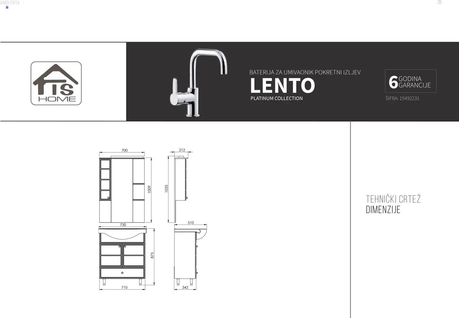 Pregled letka Katalog Kupaonski namještaj trgovine AMBYENTA vrijedi od 2025.10.01