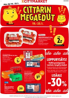 Kaupan K-Citymarket Tarjoukset esikatselu, voimassa 19/01/2026