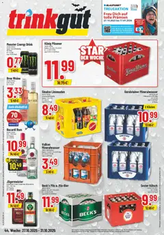 Vorschau von dem Prospekt des Geschäftes Trinkgut, gültig ab dem 27.10.2025