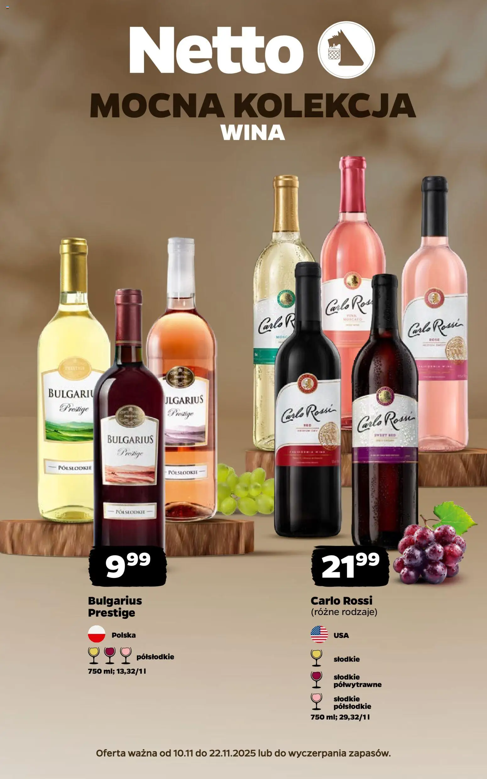 Pogląd gazetki "Wina" ze sklepu Netto ważnej od 10.11.2025