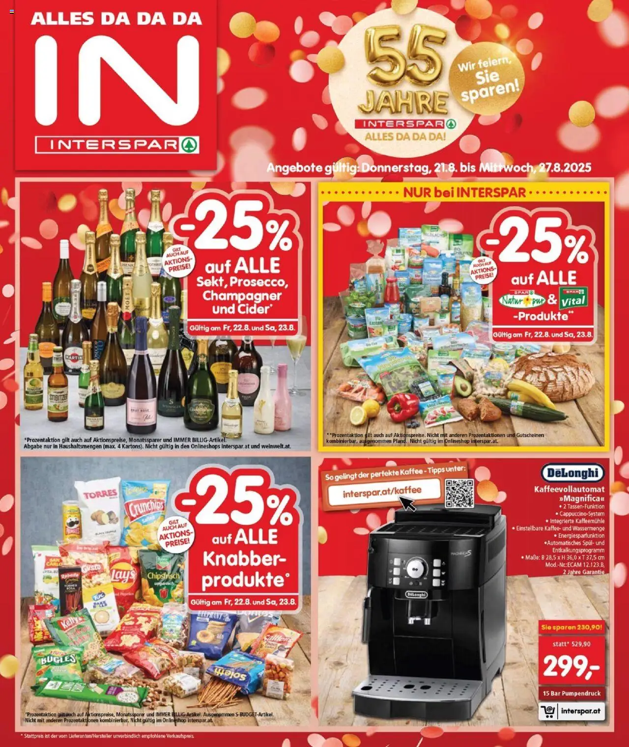  INTERSPAR Flugblatt 21.08.2025 - Angebote "Burgenland" - Seite 1 - Kaffee