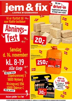 Eksempel på tilbudsavis Åbningsavis - Nyborg og Odense fra butik Jem & fix gyldig fra 16/11/2025