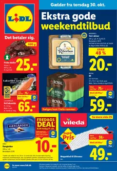 Eksempel på tilbudsavis Weekend tilbud fra butik Lidl gyldig fra 26/10/2025