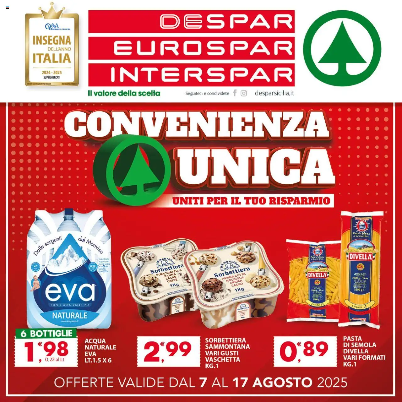 Volantino Interspar valido da 07/08/2025 numero di pagina 1