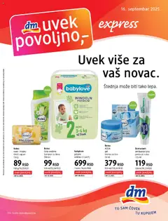 Pregled DM Drogerie kataloga - važi od 16.09.2025