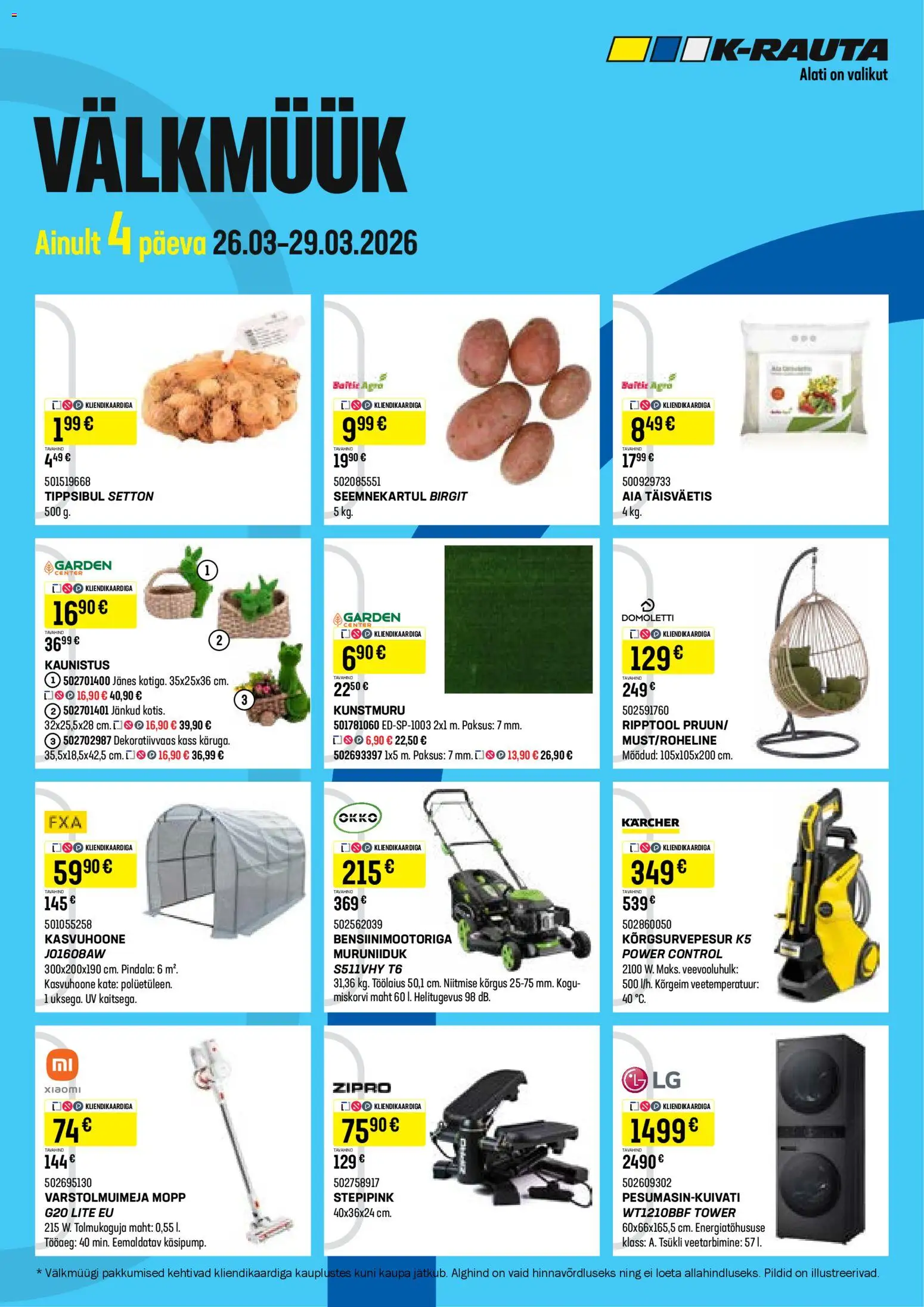 K-Rauta kliendilehe eelvaade alates 26.03.2026
