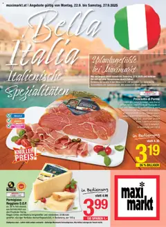 Vorschau der Angebote: Maximarkt Bella Italia gültig ab 22.09.2025