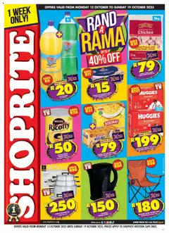 Preview of Shoprite flyer valid from 13/10/2025