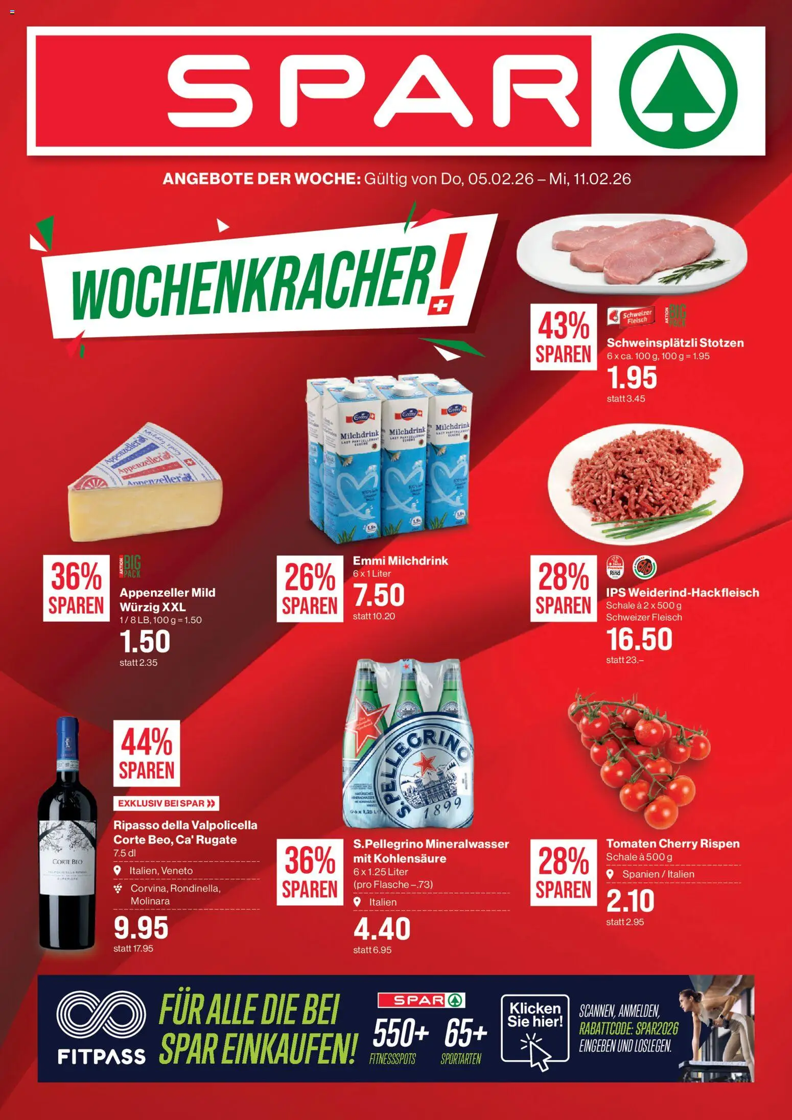 Vorschau des Merkblatts Aktionen vom Shop SPAR gültig von 05.02.2026 bis 11.02.2026