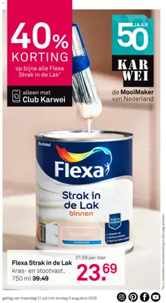 Voorbeeld van Folder van winkel KARWEI geldig vanaf 21-07-2025