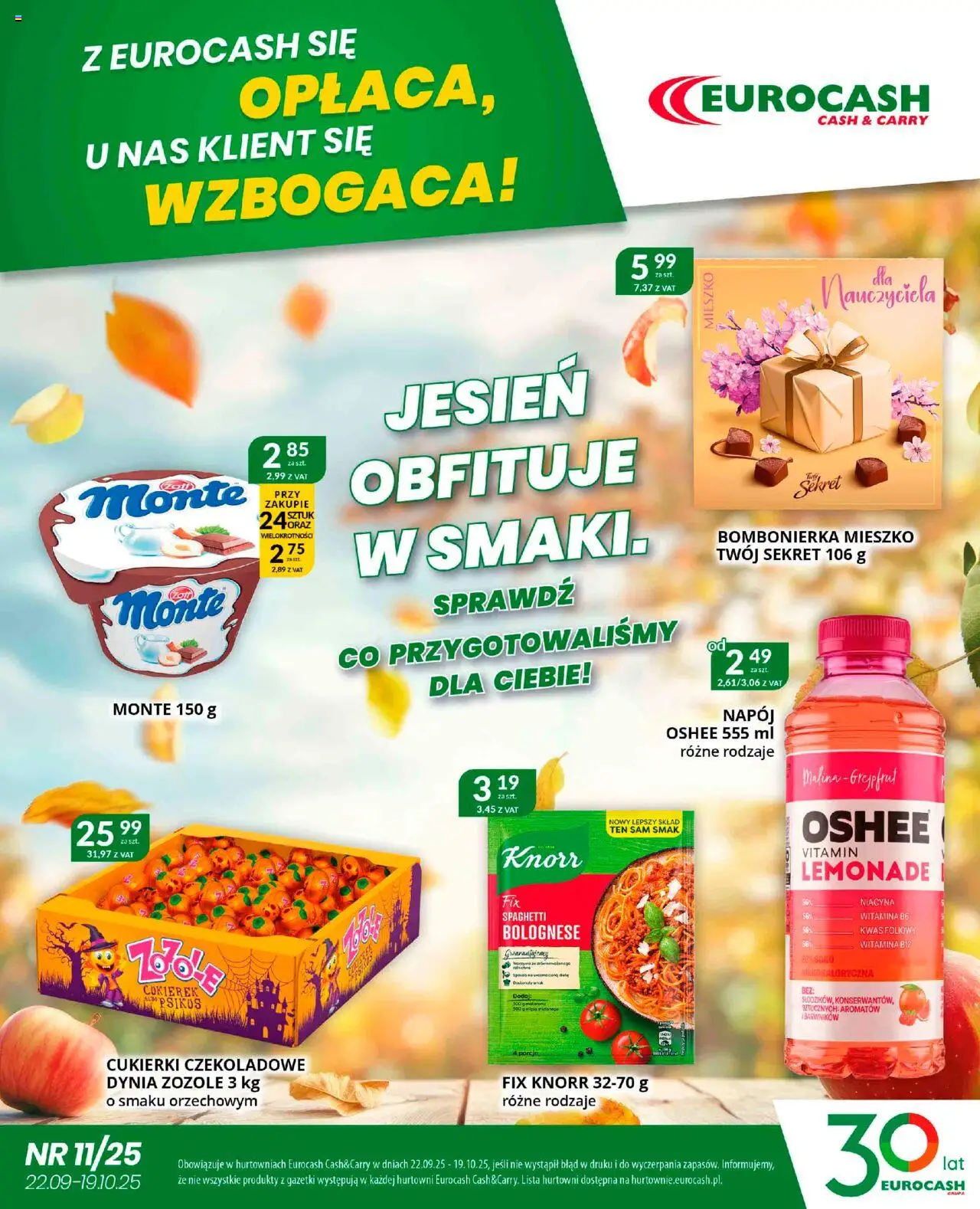Eurocash Gazetka od 22.09.2025 - Nowa Gazetka - Numer strony 1