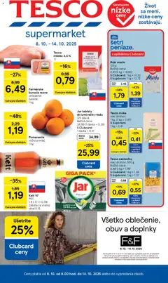 Náhľad Tesco letáku platného od 08.10.2025