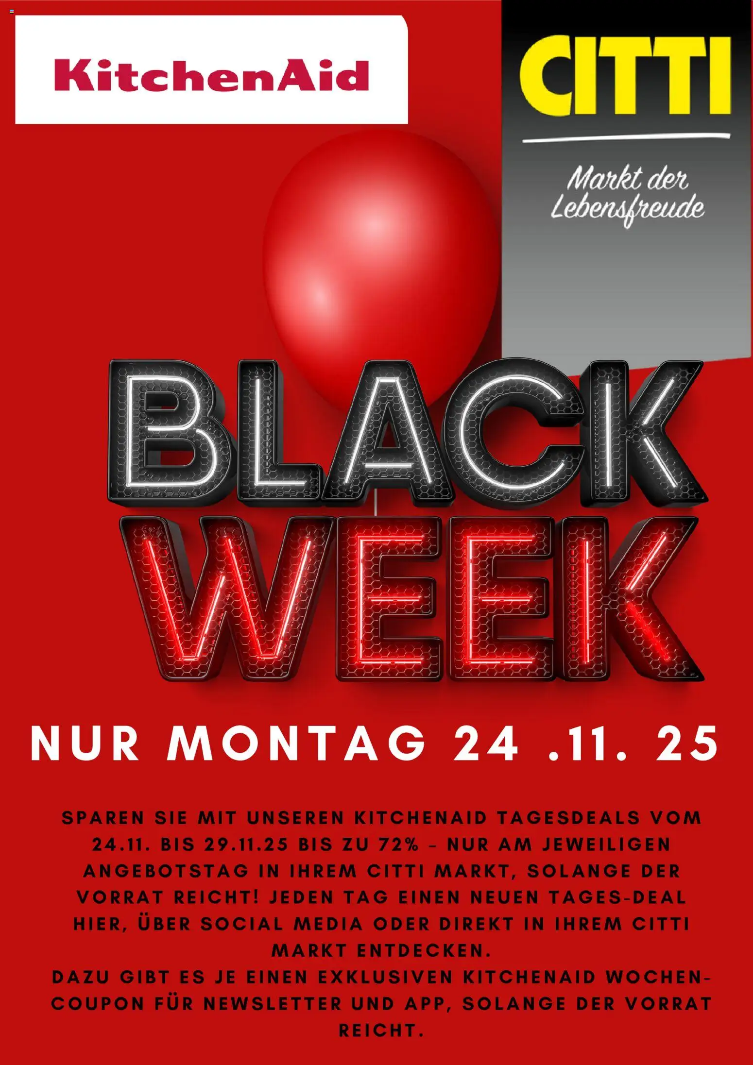 Vorschau von dem Prospekt des Geschäftes CITTI Markt, gültig ab dem 24.11.2025