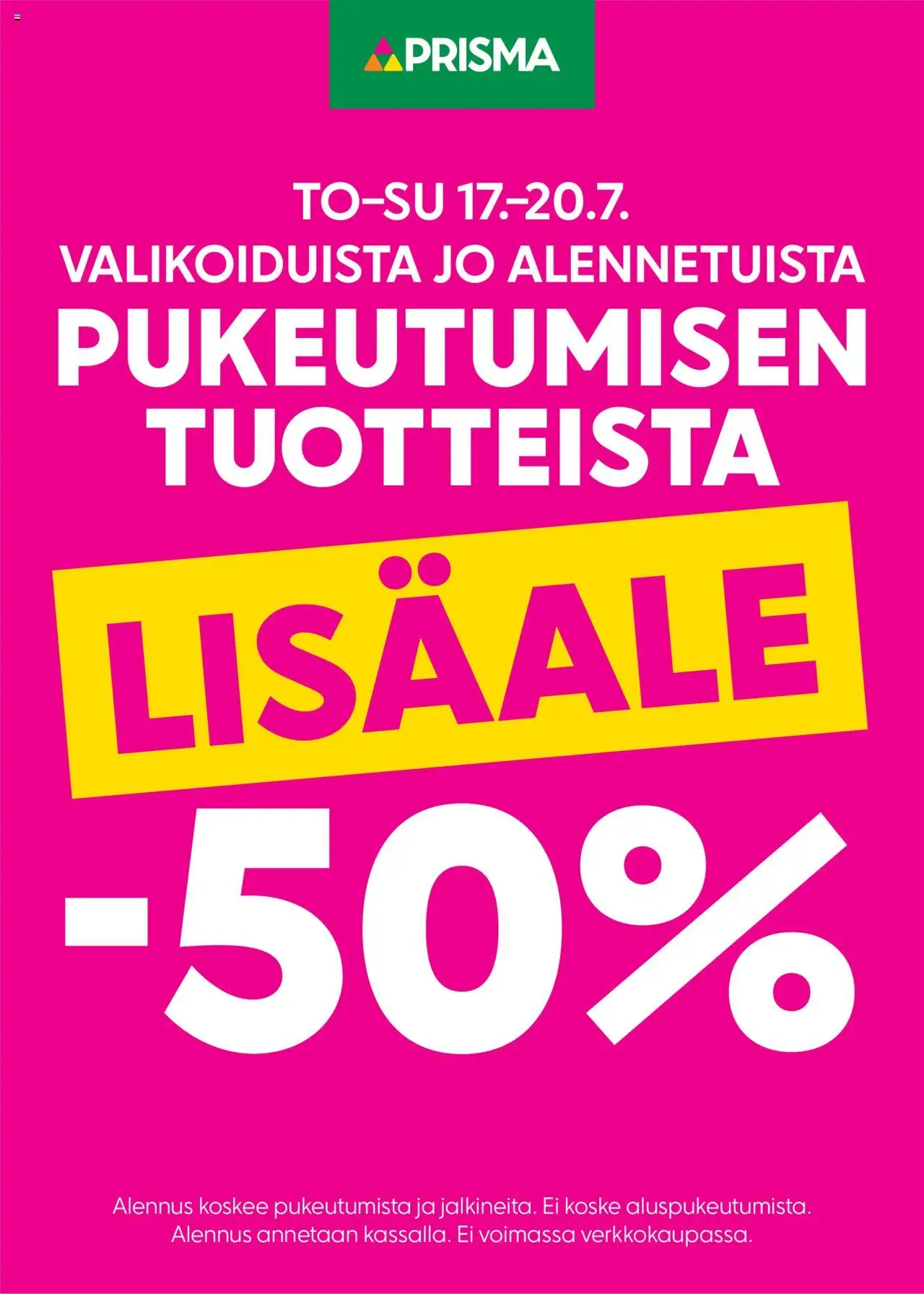 Prisma-kaupan Tarjoukset - Lisäale voimassa 17/07/2025 - Sivulla 1