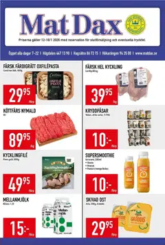 Förhandsgranska reklamblad Aktuella reklamblad Matdax från butik Matdax gäller från 12/01/2026