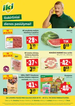 IKI parduotuvės leidinio Leidinys - Specialūs pasiūlymai IKI Šilutė, IKI Žardė, IKI Lazdijai ir IKI Kalvarija parduotuvės klientams galiojančio nuo 2025.09.15 peržiūra