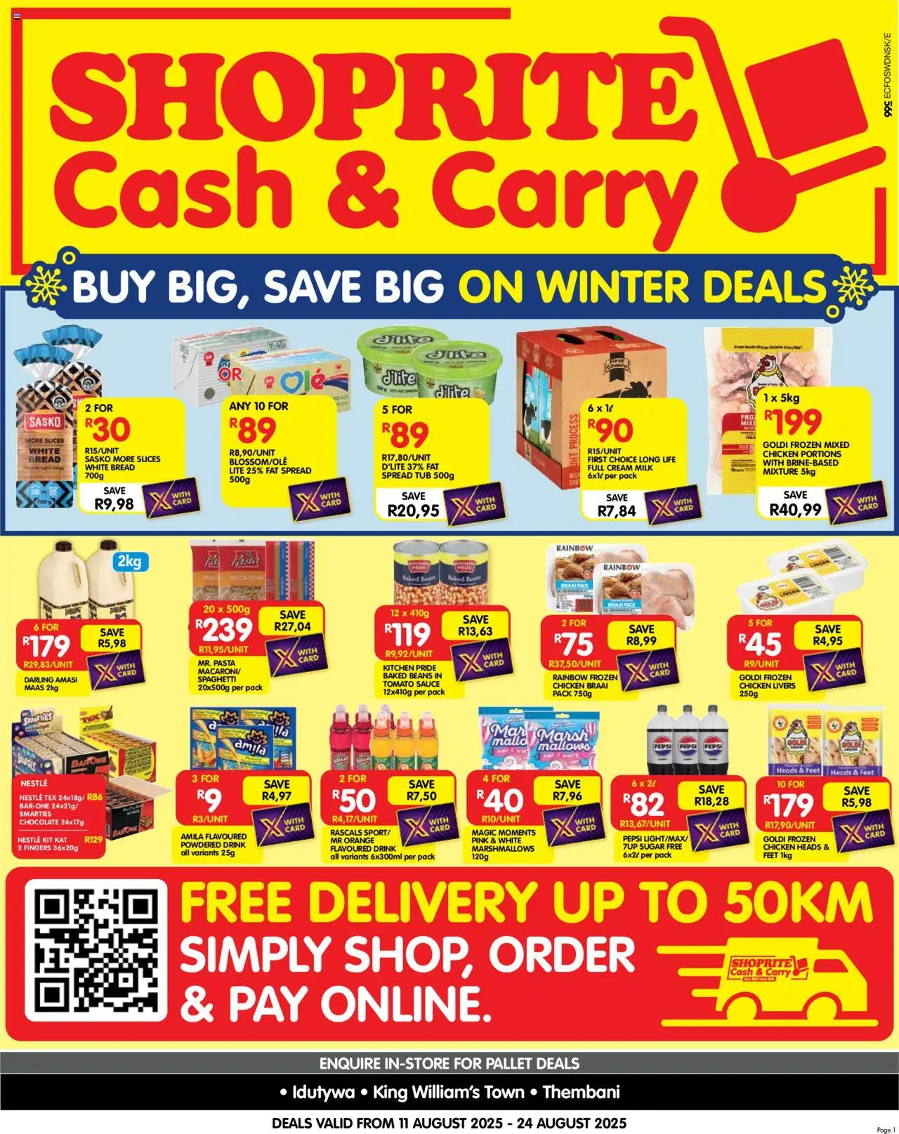 Shoprite Eastern Cape - Cash & Carry Mid-Month Deals Idutywa, King William's Town & Thembani 11/08 - 24/08/2025 >> Catalogue