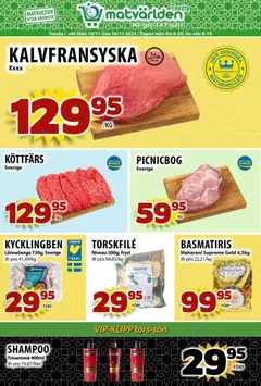 Förhandsgranska reklamblad Aktuella reklamblad Matvärlden - Tensta från butik Matvärlden gäller från 17/11/2025