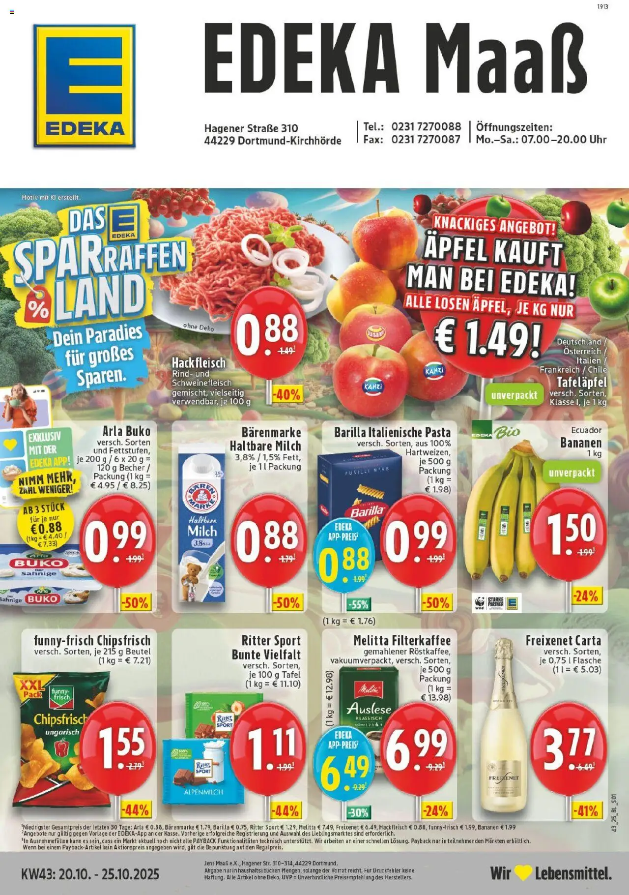 EDEKA Prospekt ab 19.10.2025 - Prospekt Dortmund Online